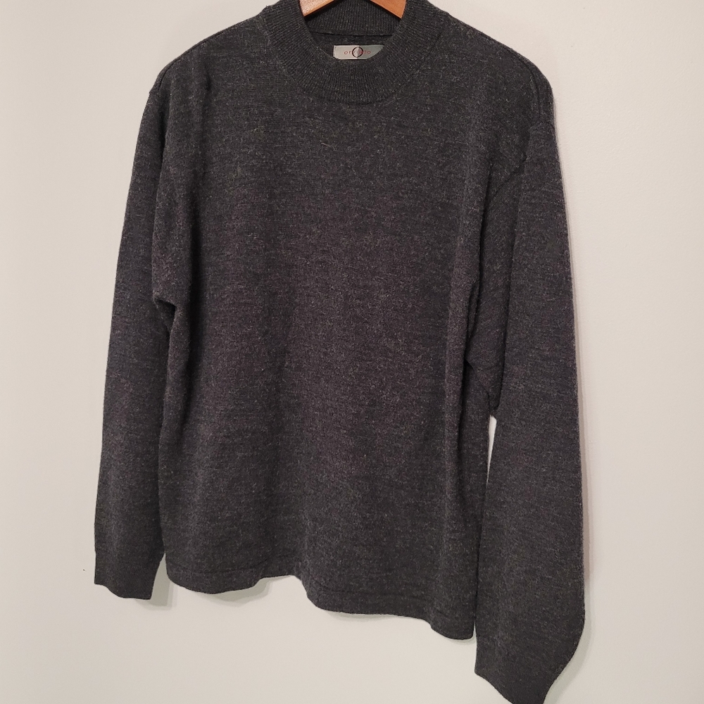 Orvieto Dark Grey Lightweight Wool Blend Pullover Sweater